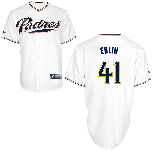 Robbie Erlin #41 Youth Baseball Jersey-San Diego Padres Authentic Home White Cool Base MLB Jersey
